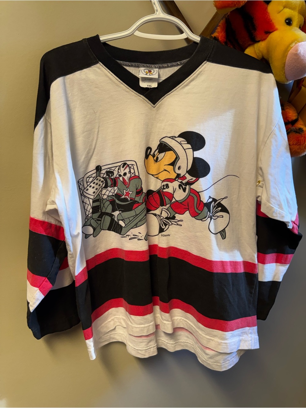 Vintage Mickey Mouse jersey style long sleeve tee